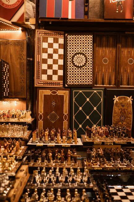 收藏展示櫃中的棋盤遊戲